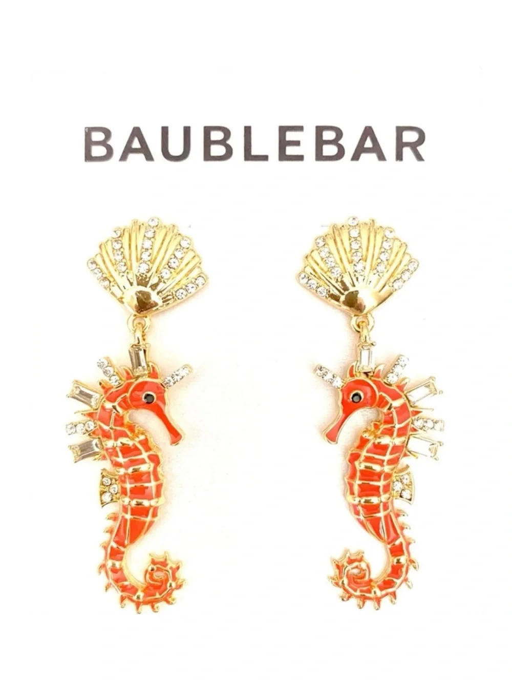 Bauble Bar Seahorse Seashell Drop Earrings